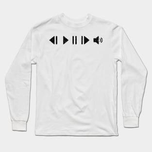 Black Music Controls Long Sleeve T-Shirt